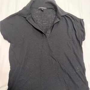 Banana Republic Black Polo-Style Women's Tunic Top